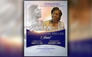 Clara Jane Jackson Miller 1936 – 2020