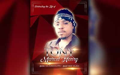 Tony Marcel Henry 1991 – 2021