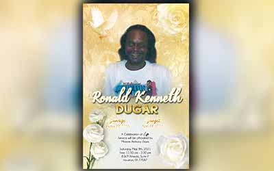 Ronald Kenneth Dugar 1955 – 2021