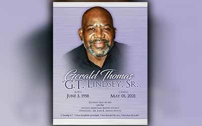 Gelard Thomas Lindsey Sr. 1958 – 2021