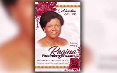 Regina Robinson Wilson 1960 – 2021