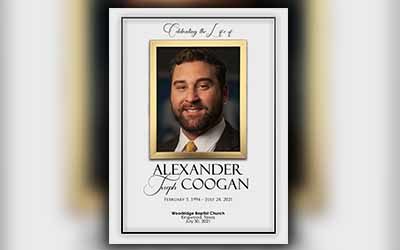 Alexander Joseph Coogan 1994 – 2021