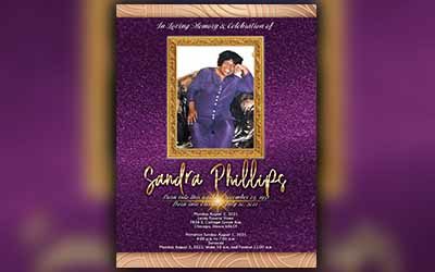 Sandra Phillips 1957 – 2021