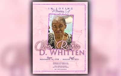Ruthie D. Whitten 1938-2021
