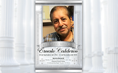 Ernesto Calderon 1961 – 2021