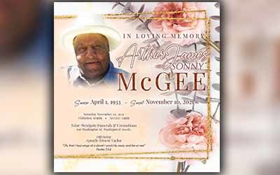 Arthur James McGEE 1933-2021