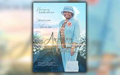Audrey Ann Washington 1941 – 2022