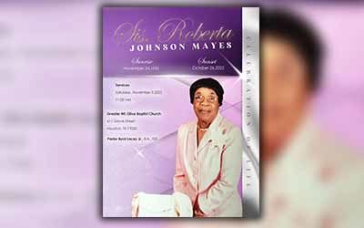Sis. Roberta Johnson Mayes 1931 – 2022