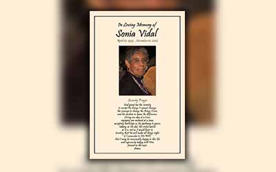 Sonia Vidal 1945 – 2022