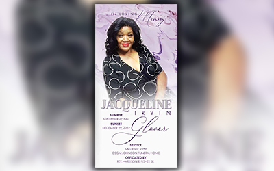 Jacqueline Irvin Glover 1961 – 2022