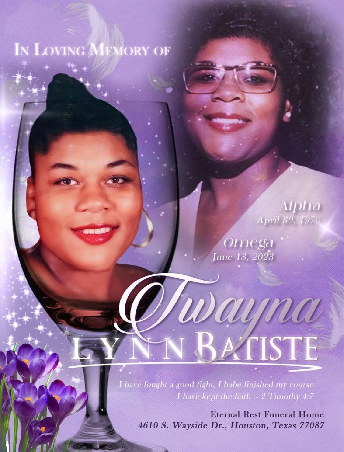 Twayna Lynn Batiste 1970 – 2023
