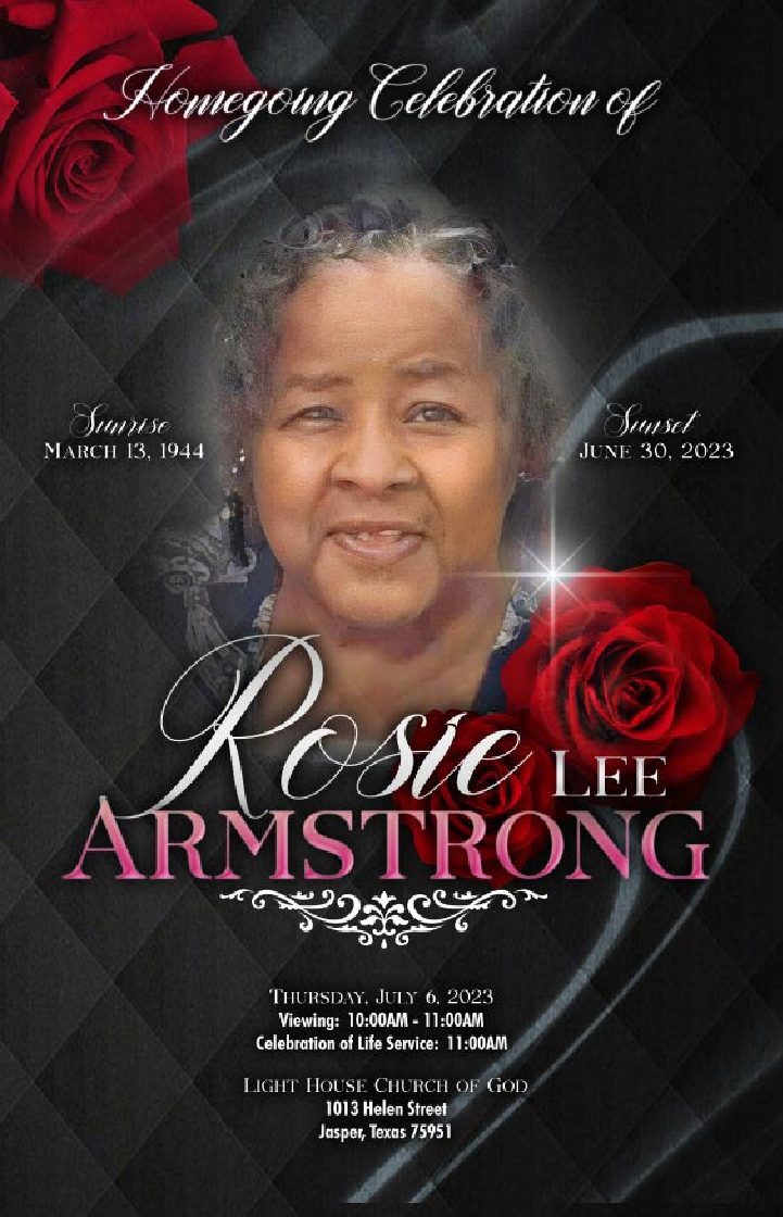 Rosie Lee Armstrong 1944 – 2023