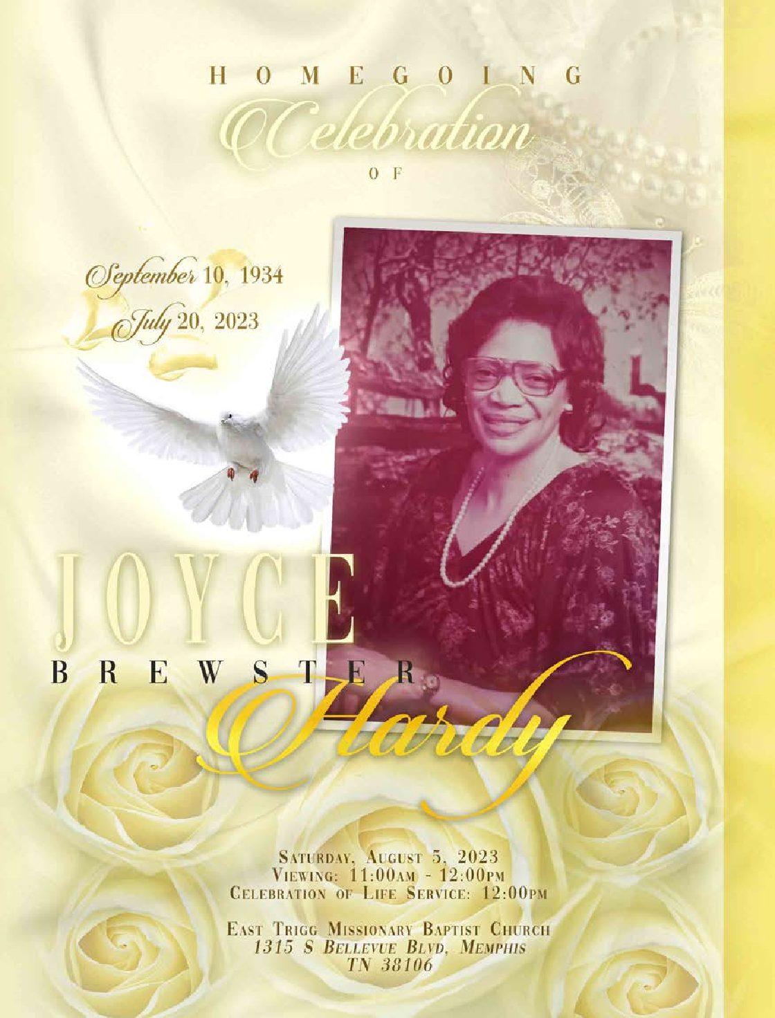 Joyce Brewster Hardy 1934 – 2023