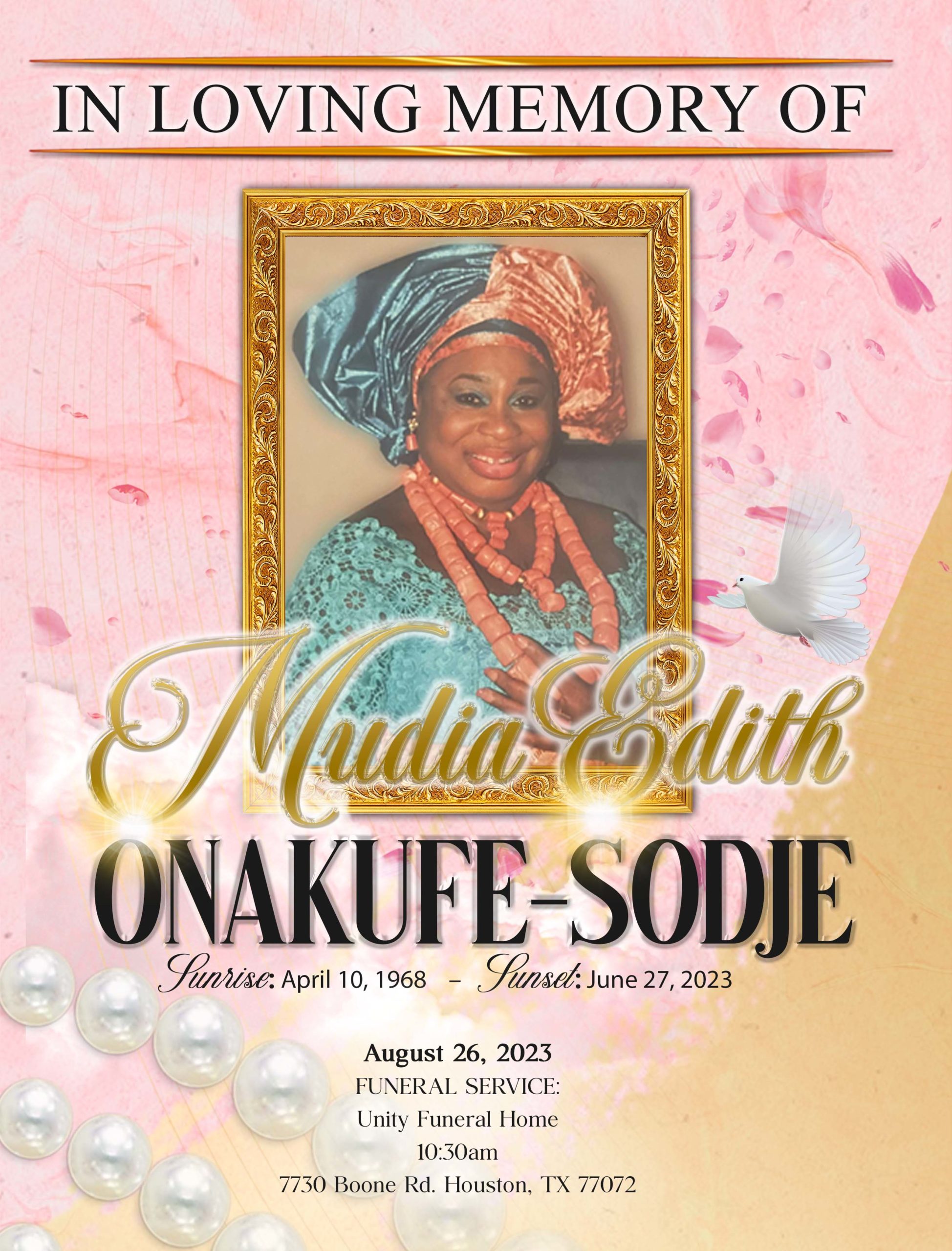 Mudia Edith Onakufe Sodje 1968 – 2023