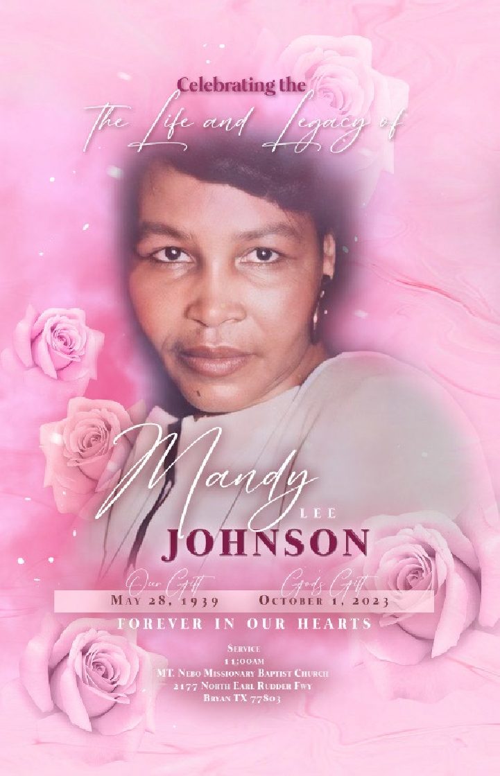 Mandy Lee Johnson 1939 – 2023