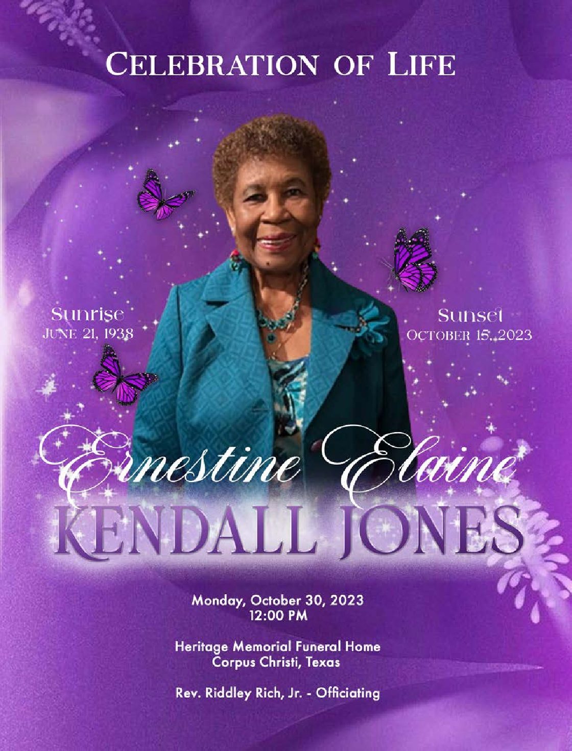 Ernestine Elaine Kendall Jones 1938 – 2023