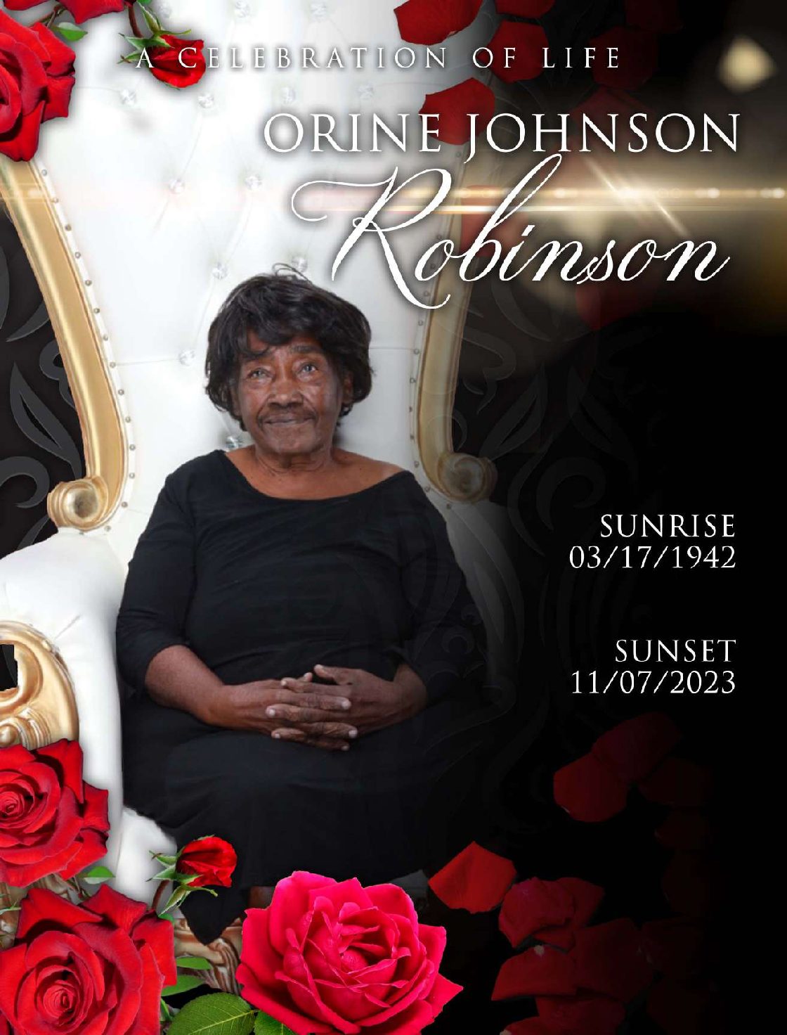 Orine Johnson Robinson 1942 – 2023