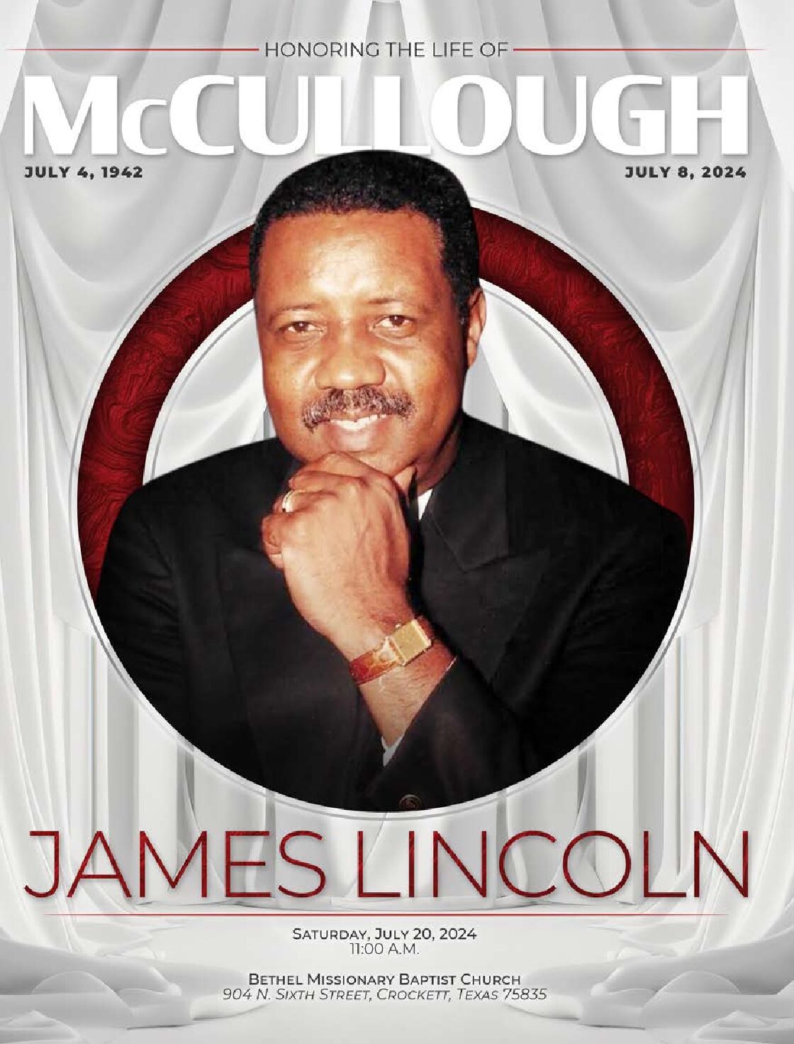 James Lincoln McCullough  1942 – 2024