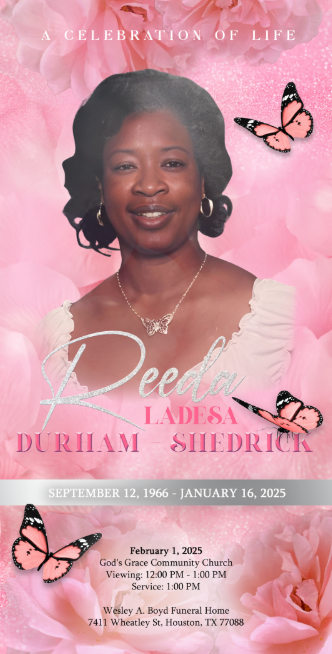 Reeda Ladesa Durham Shedrick 1966-2025