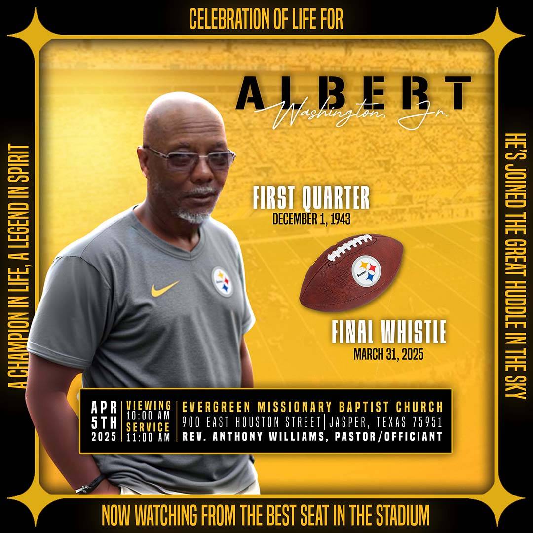 Albert Washington, Jr. 1943-2025