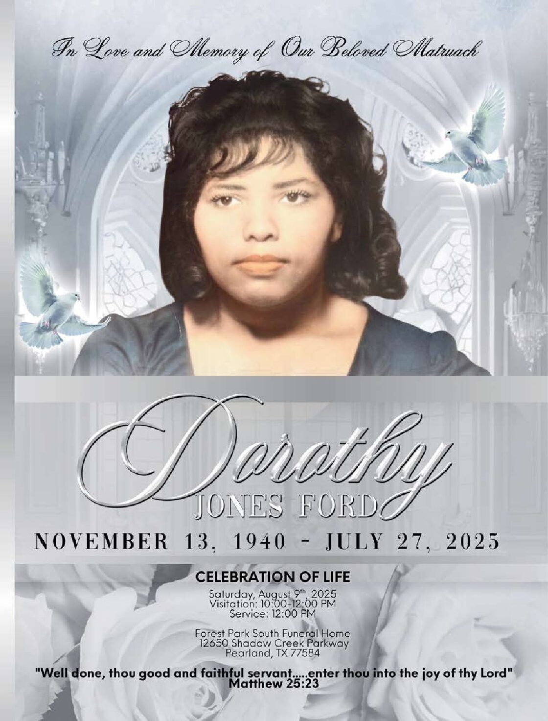 Dorothy Jones Ford 1940 – 2025