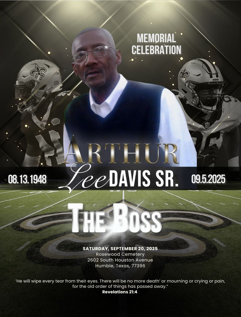 Arthur Lee Davis Sr. 1948 – 2025