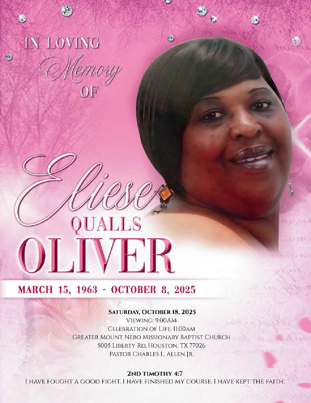 Eliese Qualls Oliver 1963 – 2025