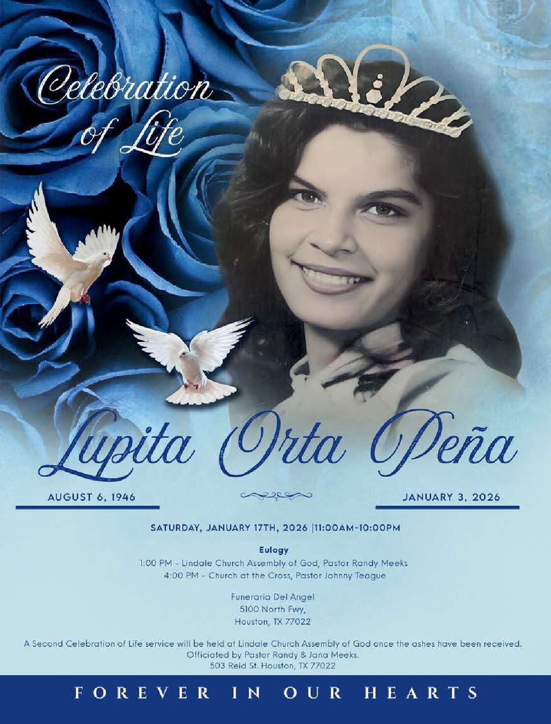 Lupita Orta Peña 1946 – 2026