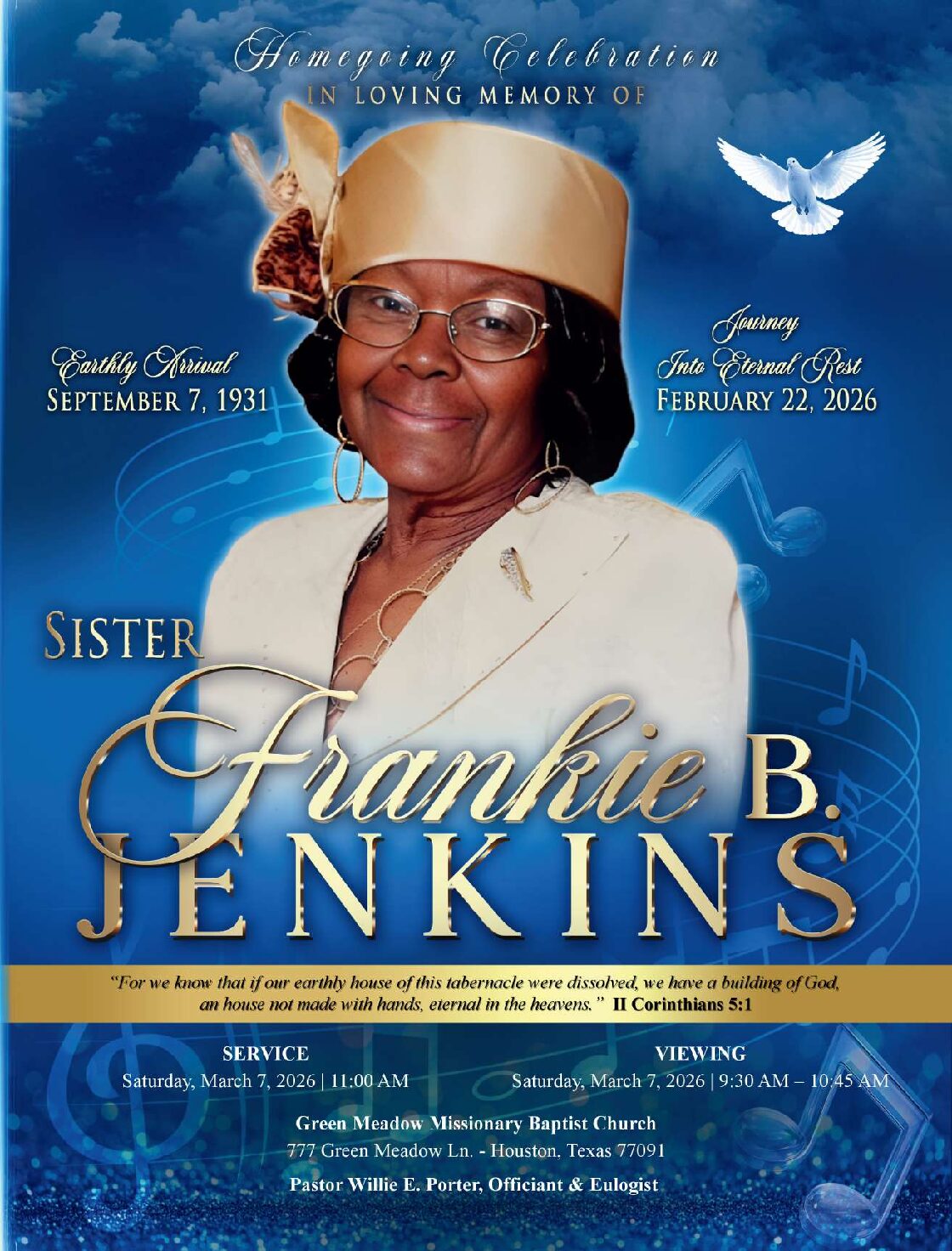 Frankie B. Jenkins 1931 – 2026